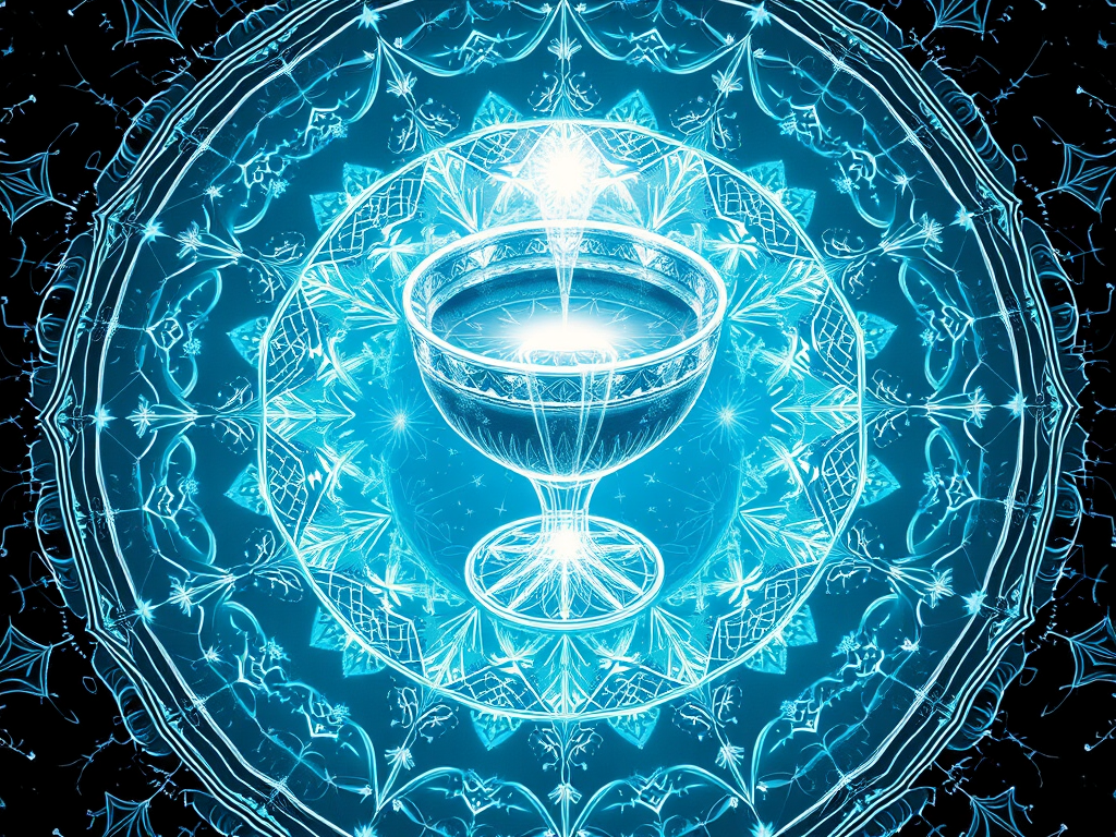 A radiant cosmic Tree of Life stands at the center of a luminous multidimensional grid, its branches lit with star-like blossoms, flowing with streams of crystalline light. Surreal planetary guardians hover in the background, casting their gaze from nebular thrones. The entire scene glows with sacred geometry and cascading energy fields, symbolizing divine intelligence, memory, and the circulation of higher truth.